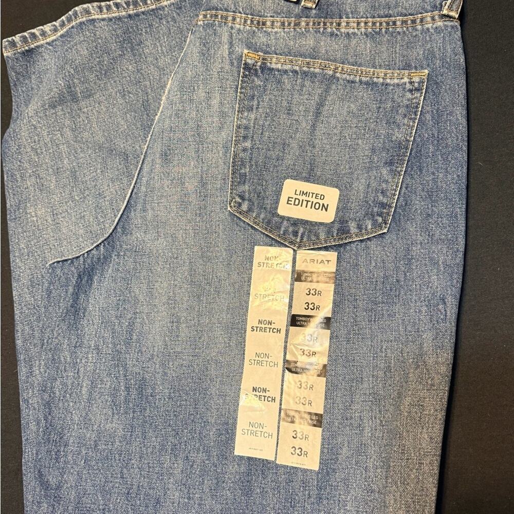 Ariat Womens Ultra High Rise Tomboy Wide Jeans - Picture 5 of 7
